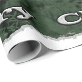 Frohe Weihnachts-Lebkuchenstar Geschenkpapier (Rolleneckpunkt)