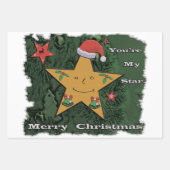 Frohe Weihnachts-Lebkuchenstar Geschenkpapier Set (Vorderseite 2)