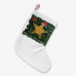 Frohe Weihnachts-Lebkuchenstar Kleiner Weihnachtsstrumpf