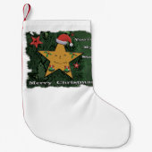 Frohe Weihnachts-Lebkuchenstar Kleiner Weihnachtsstrumpf (Vorderseite)