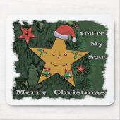 Frohe Weihnachts-Lebkuchenstar Mousepad (Vorne)