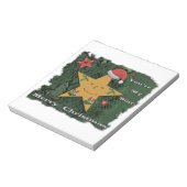 Frohe Weihnachts-Lebkuchenstar Notizblock (Rotiert)