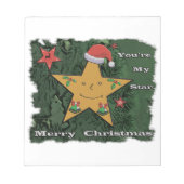 Frohe Weihnachts-Lebkuchenstar Notizblock (Vorderseite)