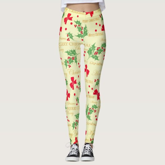 Frohe Weihnachts-Leggings Leggings (Vorderseite)