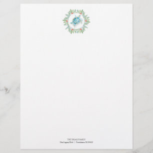 Frohe Weihnachts Letter Stationery Beachy Briefbogen
