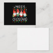 Frohe Weihnachts-Lichter Matching Gnome Mitteilungskarte (Vorne/Hinten)