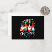 Frohe Weihnachts-Lichter Matching Gnome Mitteilungskarte (Vorderseite/Rückseite Beispiel)