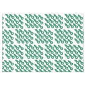 Frohe Weihnachts-Liebe Green White Tischdecke (Vorderseite (Horizontal))