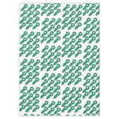 Frohe Weihnachts-Liebe Green White Tischdecke (Vorderseite)