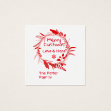 Frohe Weihnachts-Liebe & Hope-Karte