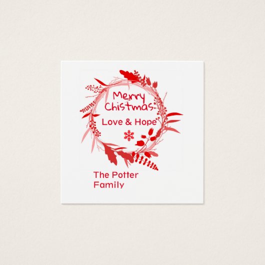 Frohe Weihnachts-Liebe & Hope-Karte (Vorderseite)