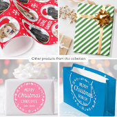 Frohe Weihnachts-Liebe Santa Individuelle Name Aqu Große Geschenktüte