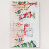 Frohe Weihnachts-Liebe und Frieden Puzzle (Vertikal)