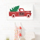 Frohe Weihnachts-Lieferwagen und Baum Banner (Insitu)