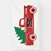 Frohe Weihnachts-Lieferwagen und Baum Banner (Vertikal)