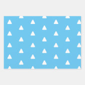 Frohe Weihnachts-Light Blue Triangle Geschenkpapier Set (Vorderseite)