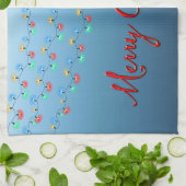 Frohe Weihnachts-Light-String Handtuch (Gefaltet)