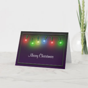 Frohe Weihnachts-Lights-Grußkarte Feiertagskarte