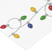 Frohe Weihnachts-Lights-Tischläufer Kurzer Tischläufer (Ecke)