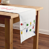 Frohe Weihnachts-Lights-Tischläufer Kurzer Tischläufer (Beispiel)