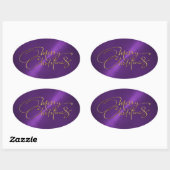 Frohe Weihnachts Lila Sticker Embossed Look (Blatt)