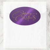 Frohe Weihnachts Lila Sticker Embossed Look (Tasche)