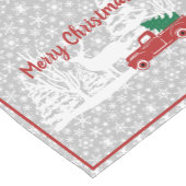 Frohe Weihnachts-LKW und Hirsche Mittlerer Tischlä Kurzer Tischläufer (Ecke)