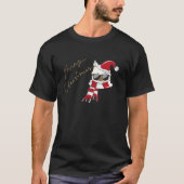 Frohe Weihnachts Llama Weihnachtsmannmütze Ugly Xm T-Shirt (Vorderseite)