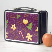 Frohe Weihnachts-Lunchbox Metall Brotdose (Beispiel)