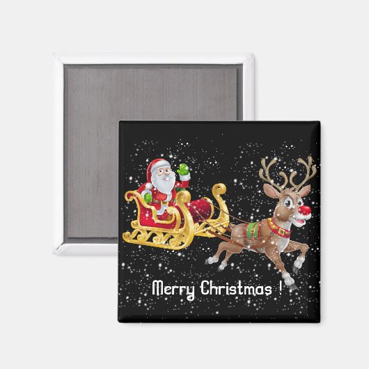 Frohe Weihnachts Magnet (Vorderseite/Rückseite)