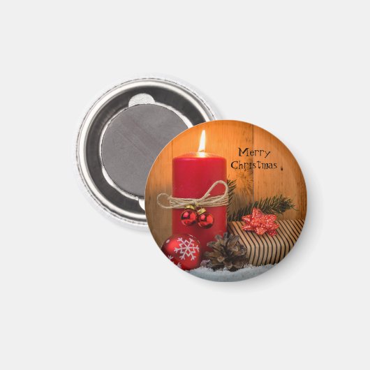 Frohe Weihnachts Magnet (Vorderseite/Rückseite)