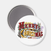Frohe Weihnachts Magnet (Vorderseite/Rückseite)