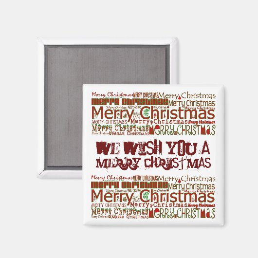 Frohe Weihnachts-Magnet - Personalisieren Magnet (Vorderseite/Rückseite)