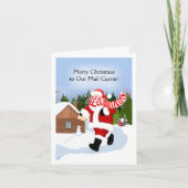Frohe Weihnachts Mail Carrier Santa Karte (Vorderseite)