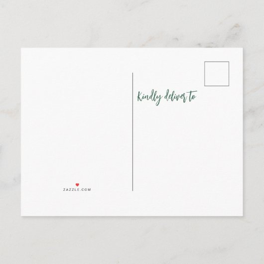 Frohe Weihnachts-Mailbox Ankündigungspostkarte (Rückseite)