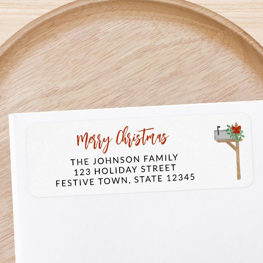 Frohe Weihnachts-Mailbox-Rücksendeadresse