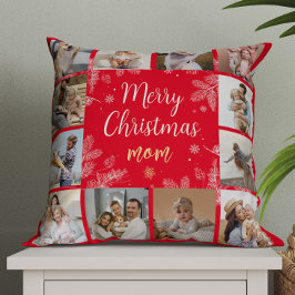 Frohe Weihnachts-Mama 12 Foto Familienkollektion Kissen