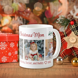Frohe Weihnachts-Mama 4 Foto Collage Kaffeetasse