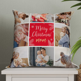 Frohe Weihnachts-Mama 8 Foto Family Collage Kissen