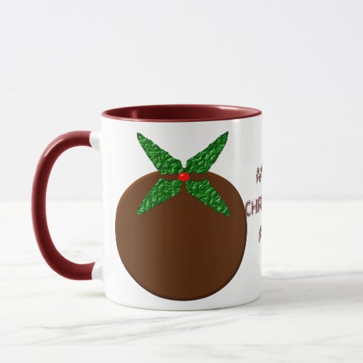 Frohe Weihnachts-Mama Custom Pudding Tasse (Links)
