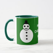 Frohe Weihnachts-Mama Custom Snowman Tasse (Links)