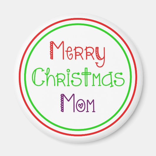 Frohe Weihnachts-Mama farbenfrohe Geschenkmagazin Magnet (Vorne)