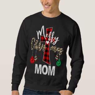 Frohe Weihnachts-Mama Gottes Kreuz Christlich Rot  Sweatshirt