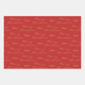 Frohe Weihnachts-Mama | Happy Holidays Green and R Geschenkpapier Set (Vorderseite 2)