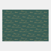 Frohe Weihnachts-Mama | Happy Holidays Green and R Geschenkpapier Set (Vorderseite)
