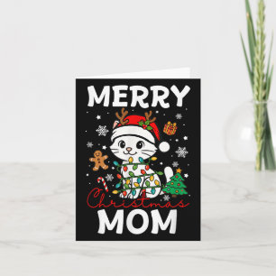 Frohe Weihnachts-Mama Santa Cat Funny Owner Lover Karte