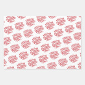 Frohe Weihnachts-Mama Vater Typografie Familienurl Geschenkpapier Set (Vorderseite)