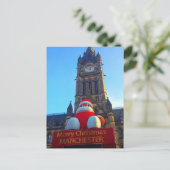 Frohe Weihnachts-Manchester Postcard Postkarte (Stehend Vorderseite)