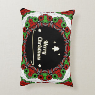 Frohe Weihnachts-Mandala-Designs Dekokissen
