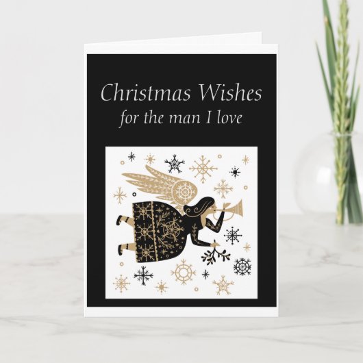 Frohe Weihnachts Mann I Liebe Special Engel Card Karte (Vorderseite)